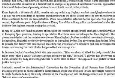 Veng Sreng Remembered: Eight Years of Silence but No Peace